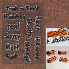 Happy Halloween Haunting Sentiments Words Stamps Set Ghostly Greetings More