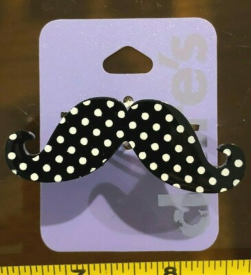 Ring Moustache Spotty Double Finger Claires Claire's Adjustable Jewellery RRP £5