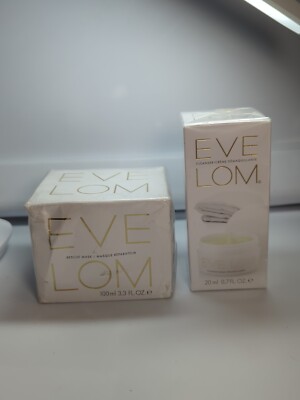 Eve Lom Rescue Mask 100ml /3.3 Oz & Travel Size Cleanser # New /Imperfect Box 
