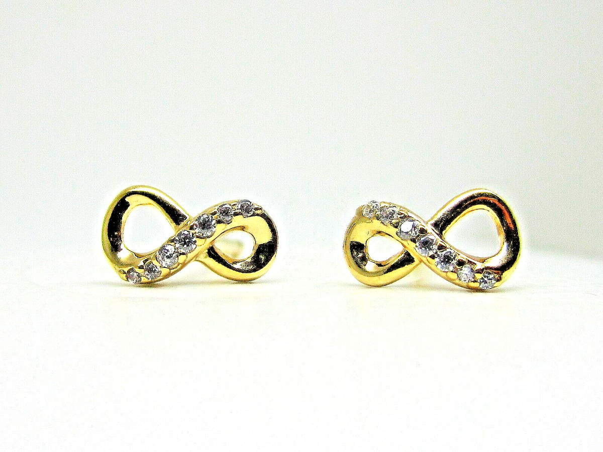 Authentic Pandora #268820C01 Sparkling Infinity Stud