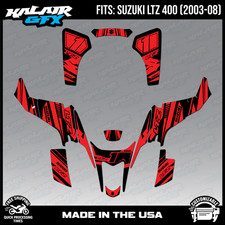 Graphics Kit for Suzuki ATV LTZ400 (2003-2008) Razor Series - RED-SHIFT