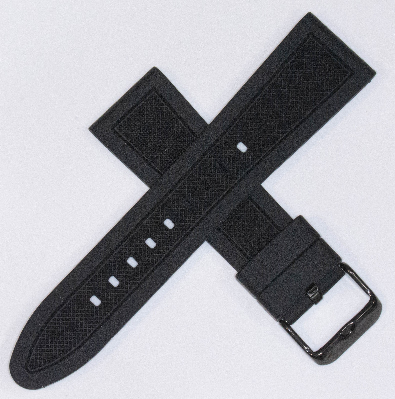 Divers Silicone Rubber Dive Watch Strap Band 18mm 20mm 22mm 24mm Black Buckle