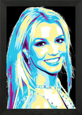 Britney Spears Pop Art Portrait gerahmt Wandbild Poster Leinwanddruck Bild