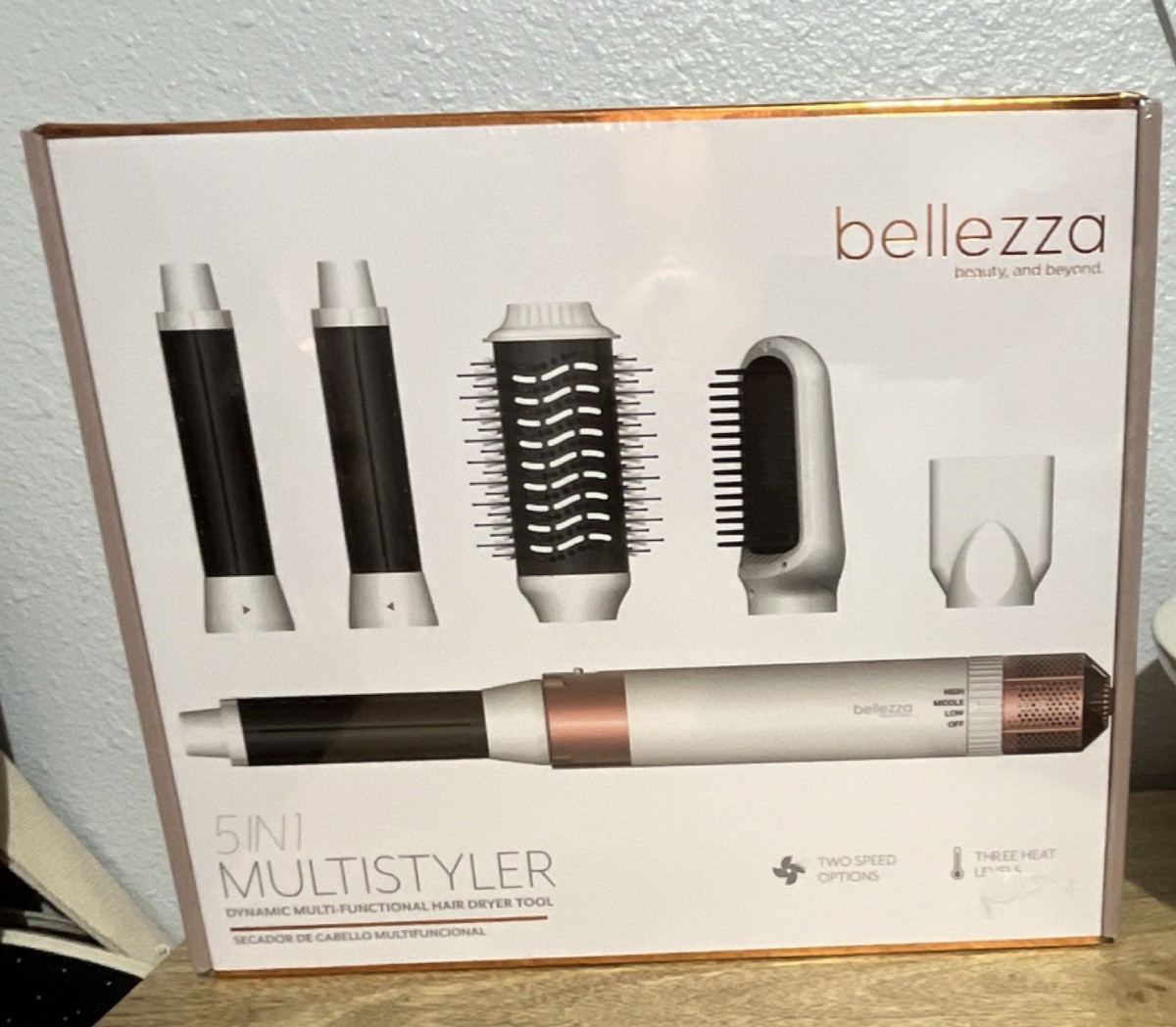 Bellezza 5IN1 Multistyler 1.25in 800W Hair Dryer Rose Gold 4 Heads