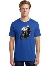 Motorcycle-Rider Mens Graphic Tee, 100 Cotton, Casual Summer Wear