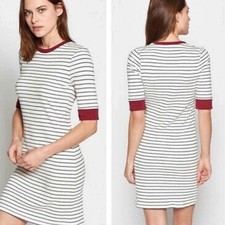 Joie Tralena Striped T-Shirt Knit Dress Size M NWT $168 Porcelain Made in USA