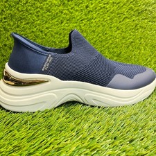 Skechers Hazel Rosalind Slip-On Womens Size 8 Blue White Athletic Shoes Sneakers