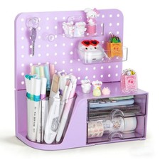 Desk Organizer with Drawer, 360  Rotating Pen Holder for Desk, Pen Organizer ...