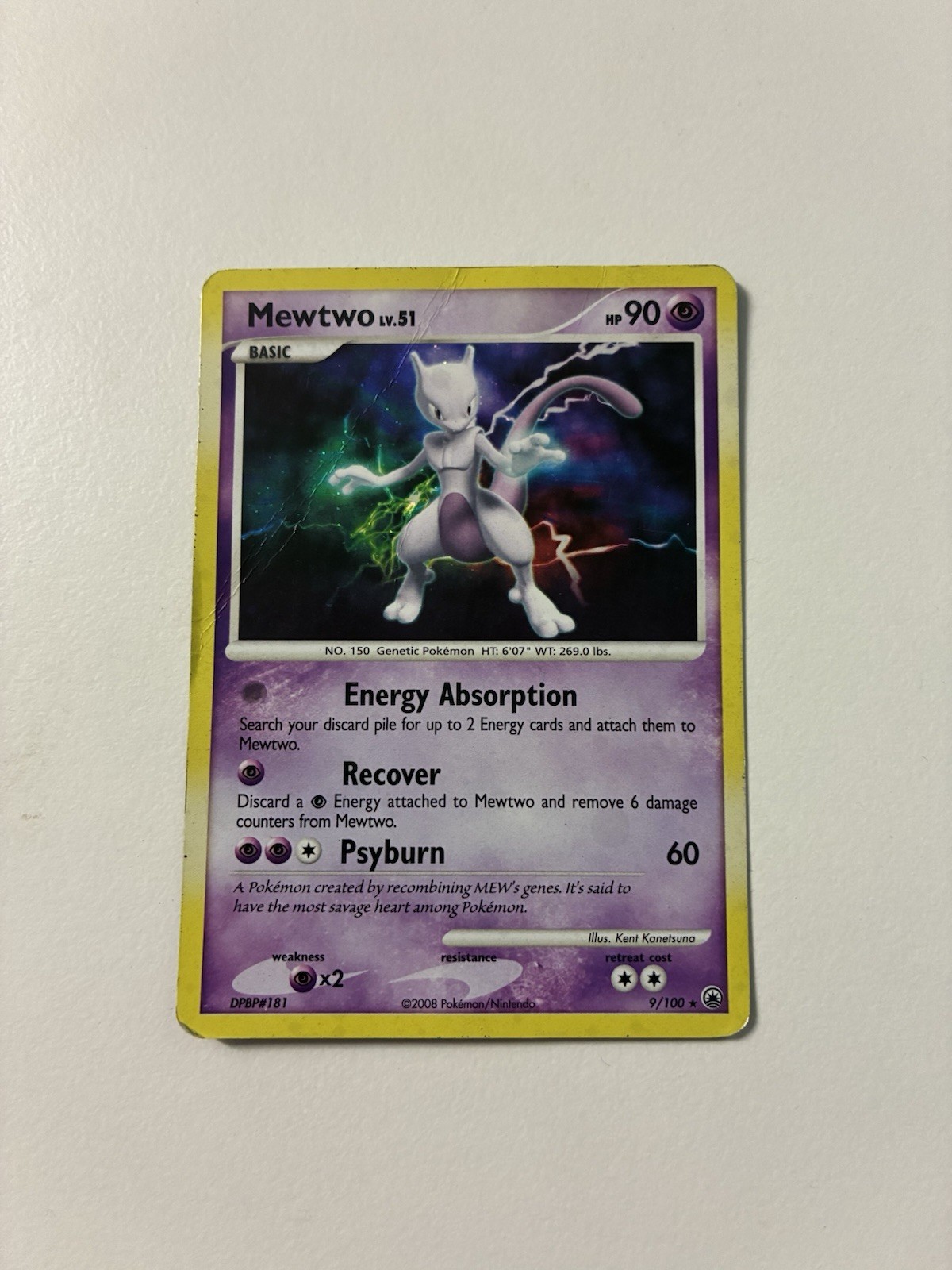 Pokemon Mewtwo Majestic Dawn Holo 9/100 Moderately Played