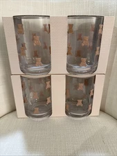 Cupcakes And Cashmere At Home Set Of 4 Acrylic Drinkware With Teddy Bears