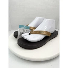 REEF MIA Sassy Womens Size 10 Brown Copper Flip Flop Beach Pool Sandals NEW