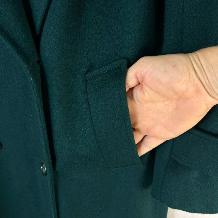 Gabardina de lana vintage Amerimade para mujer talla 14 verde pequeño negocios Foto 4 de 4