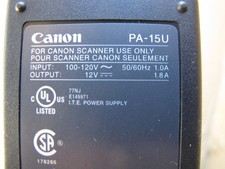 ORIGINAL Canon PA-15U Scanner Power Adapter CanoScan 12volt TESTED 
