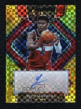 2021-22 Panini Select Signatures Gold Prizm 9/10 Rui Hachimura #SG-RHM Auto 1i9m