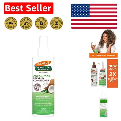 Coconut Oil Leave-In Conditioner Spray - Moisture Boost for Curly Hair, 8.5 oz