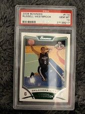 Bowman 2008 Russell Westbrook #114 Rookie PSA 10 Thunder Base Card