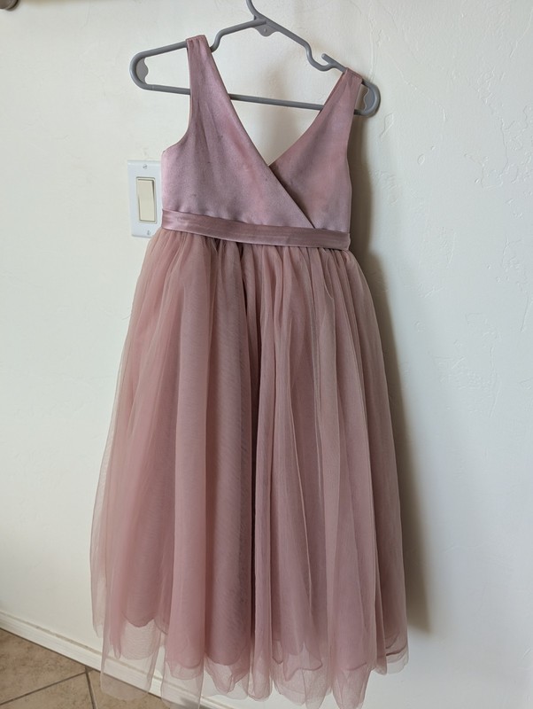 Pink flower girl party dress