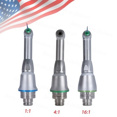 1-10 Dental Contra Angle Head- Gear Ratio: 1:1 Low Speed 4:1 Surgical, 16:1 Endo