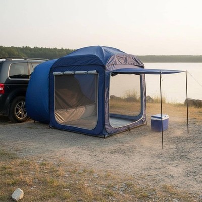 Car Rear Extension Tent Automatic Setup SUV Tailgate Tent Waterproof for