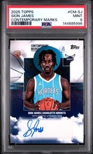 2025 TOPPS CONTEMPORARY MARKS #CM-SJ SION JAMES ROOKIE RC PSA 9