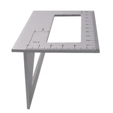 Aluminum Alloy Angle Ruler 45 90 Degree T Square Measuring Tool with Clear Sc...