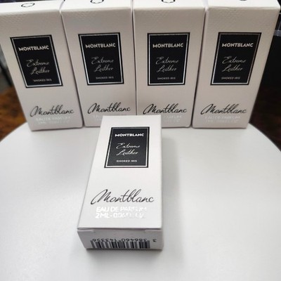 5x Montblanc Extreme Leather Smoke Iris EDP 2ml  Sample Spray