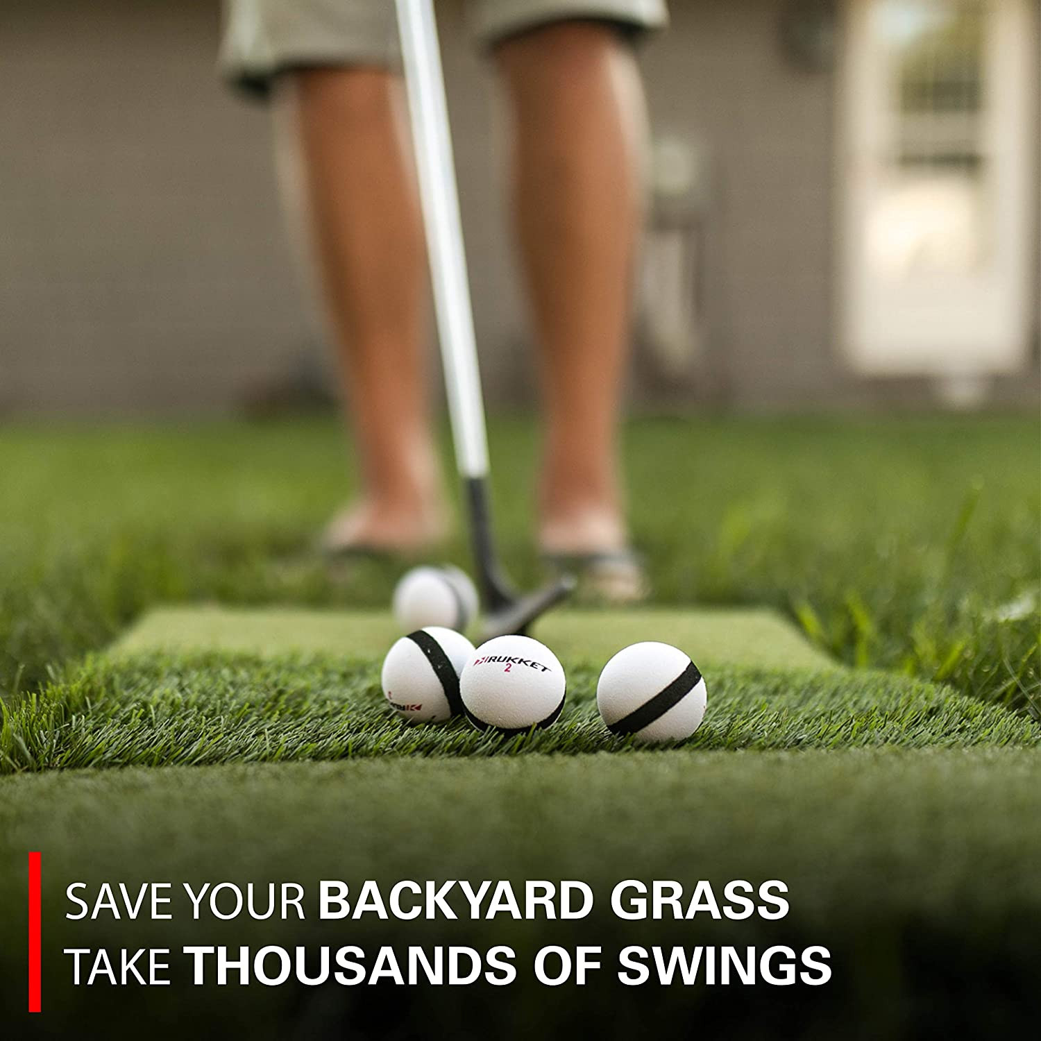 Rukket Tri-Turf Golf Hitting Mat Attack, Portable Driving, Chipping, Training Ai