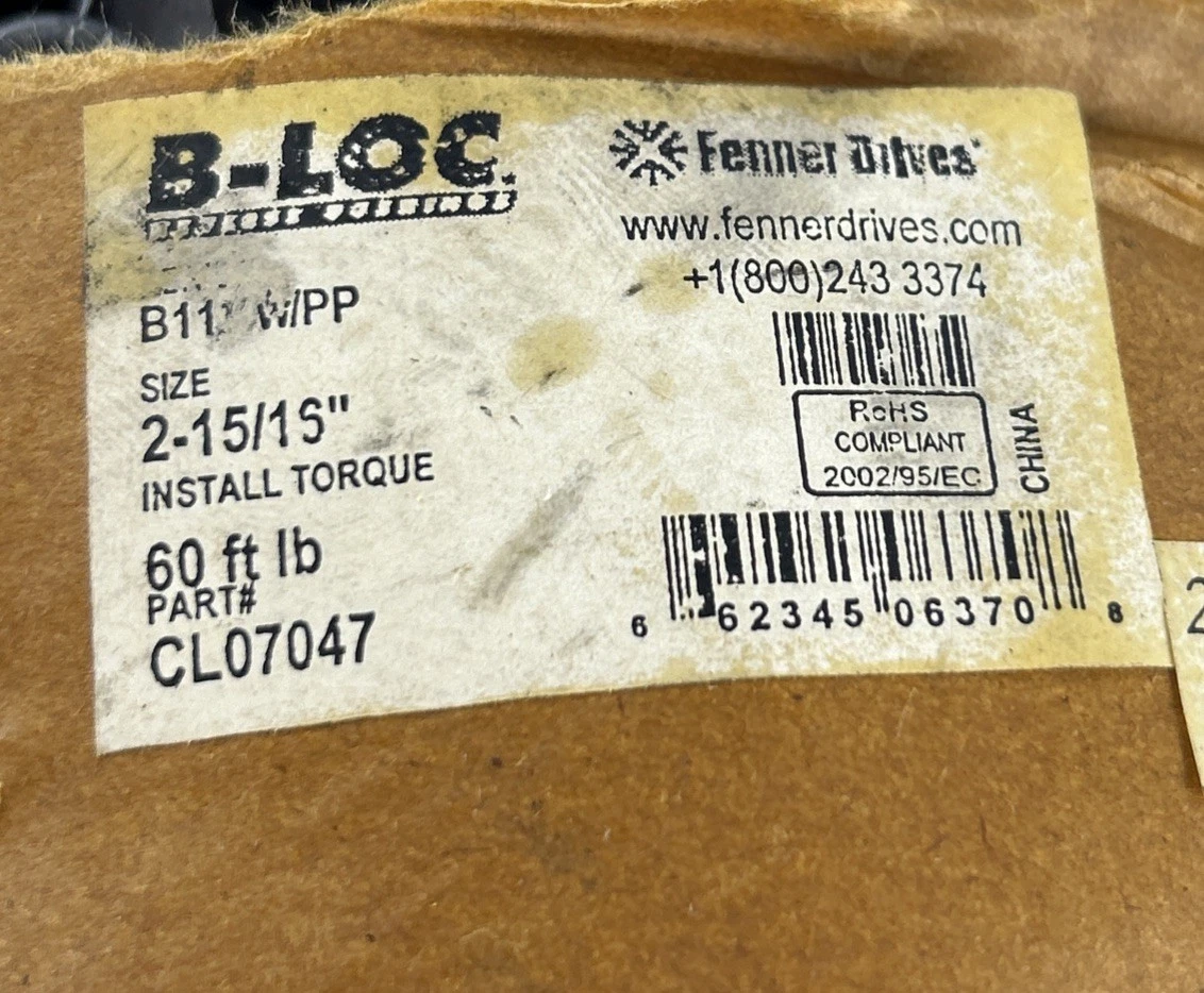 Fenner Drives B-LOC B11 W/PP Keyless Locking Device CL07047 Open Box photo 4