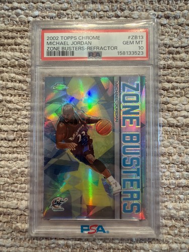 Michael Jordan [Refractor] #ZB13 2002 Topps Chrome Zone Busters card