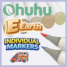 Ohuhu Honolulu B Alcohol Markers – E (Individual, Brush & Fine Tip)