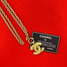Chanel Coco Mark Necklace Women Gold One Size 635719