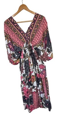 Wayan Natural Wear Viscose Floral Dress Women s Size- One Size, New!