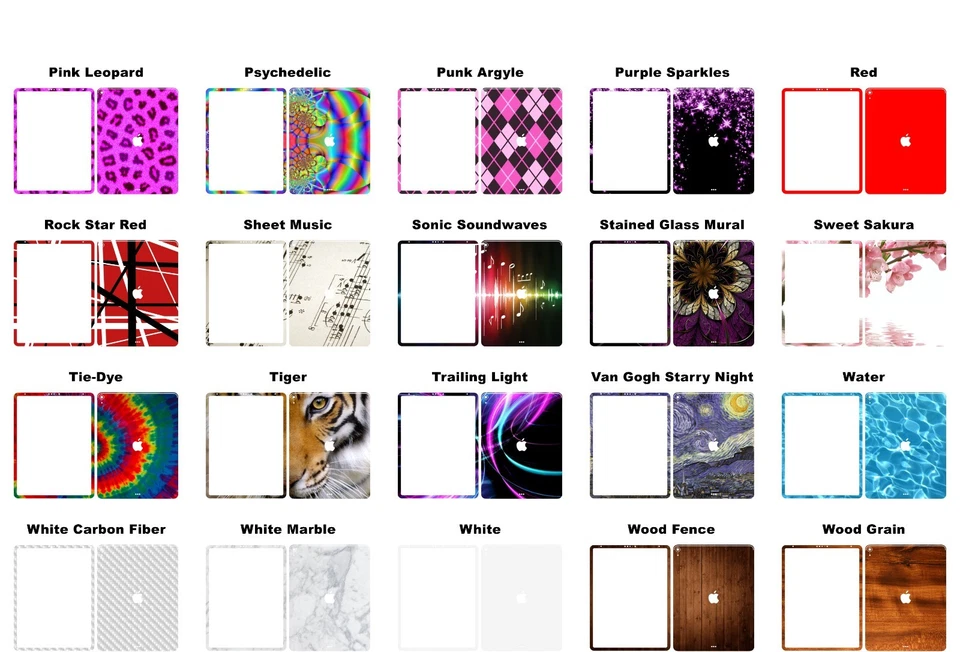 Custom Vinyl Skin / Decal For iPad Pro 12.9" 3rd Gen A1876 - Free US Shipping! - Image 4 of 4