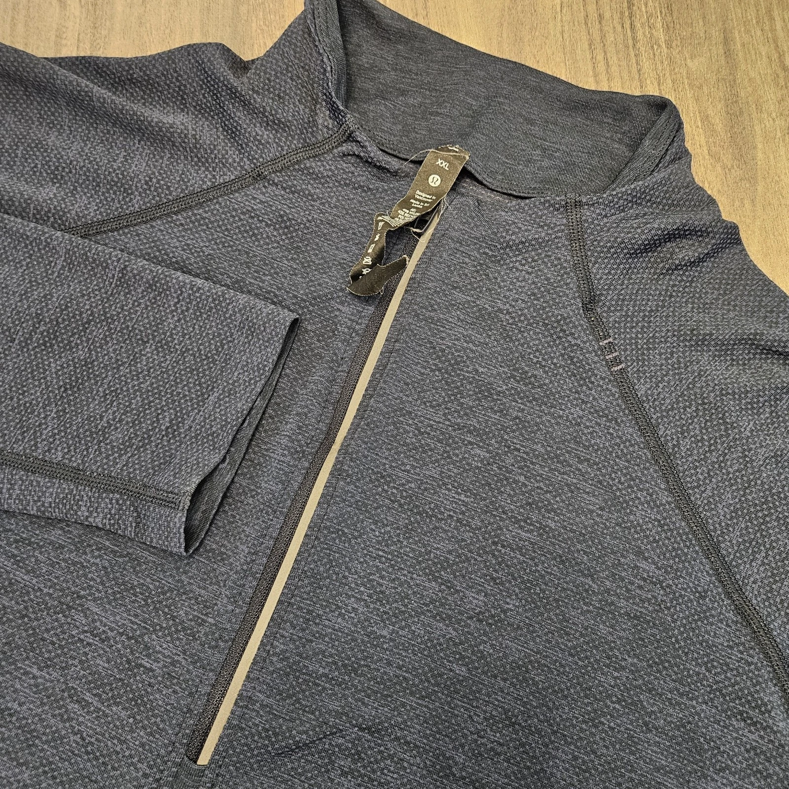 Lululemon Navy Metal Vent Tech Lightweight Quarter Zip Men's Size XXL