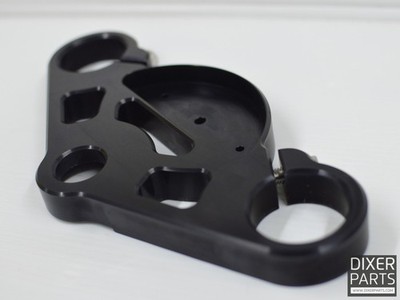 SCHWARZ obere Gabelbrücke Klemme (Joch) BMW K1 K100 (91-92) K1100 Cafe Racer PRO