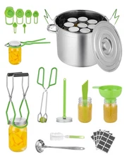 VEVOR Canning Supplies Starter Kit, 11 Pieces Stainless Steel Water Bath Canning
