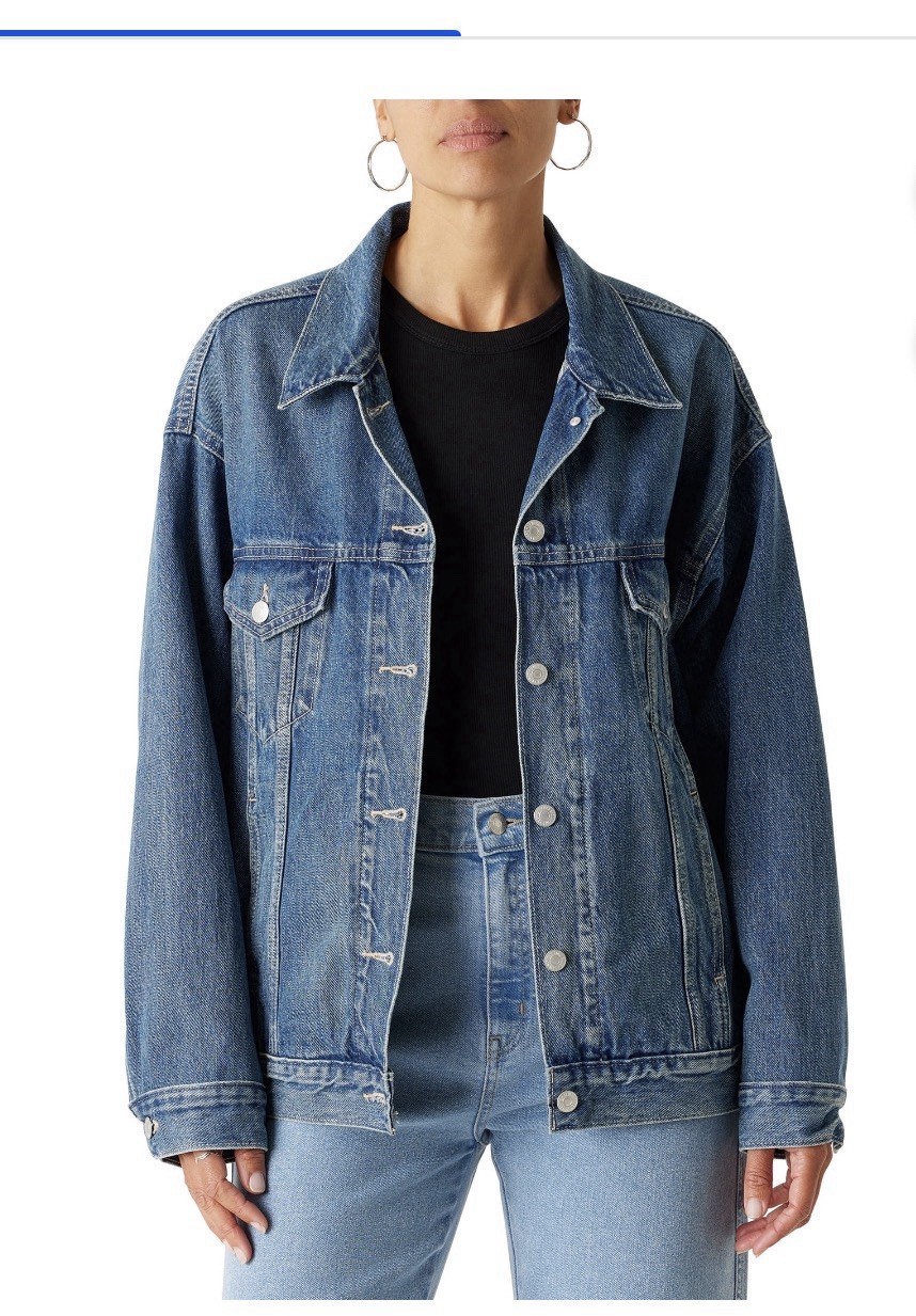 Levi Strauss Signature Womens Loose Trucker Jacket Size XXL 