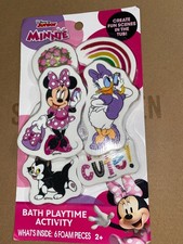 Disney Junior MINNIE Bath Playtime Activity 6 Foam Pieces 2 Create Fun In Tub