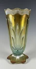 Fenton Cactus Vase Aqua Opalescent 7” Tall CHIPPED AT BASE