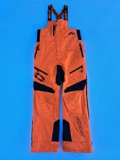 Castle X Snowmobile Bibs Overalls W Suspenders Men's Large Blaze Orange GUC