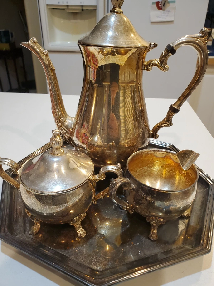 Vintage Sheridan Taunton Silversmiths Silver Plate Coffee/Tea 3 Piece Set