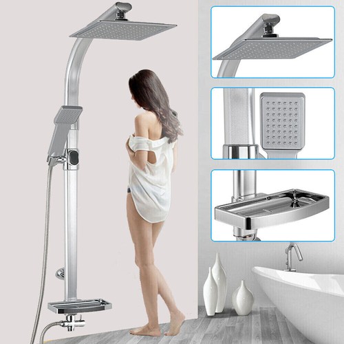 Regendusche set Handbrause Kopfbrause Duschset Duschsystem Seifenablage Dusche - Bild 4 von 16