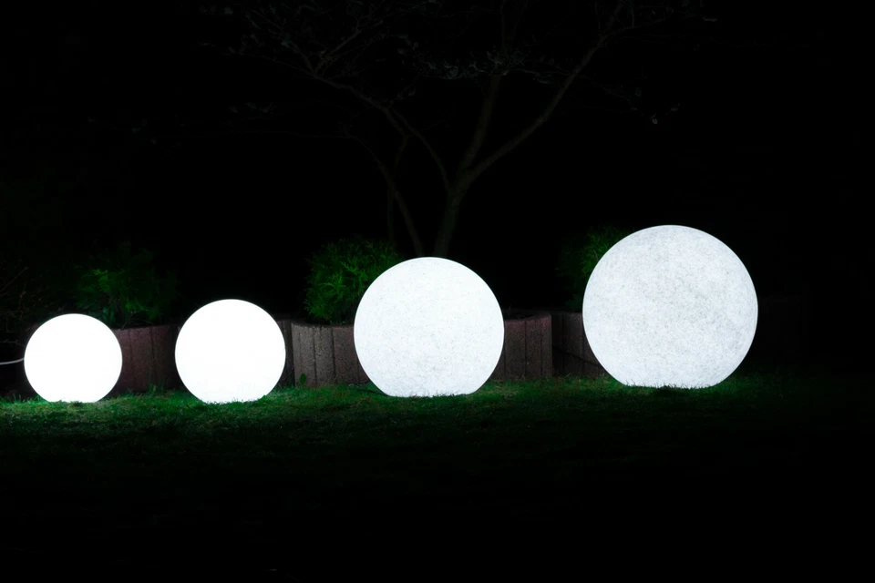 Gartenkugel Kugelleuchte Garden Ball 230V E27 IP65 Garten Lampe Naturstein Optik - Bild 4 von 4