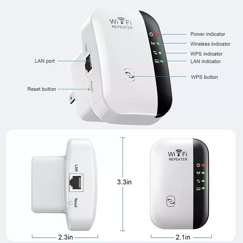 WiFi Signal Extender Range Repeater Booster Internet Amplifier 300Mbps - UK Plug - 第 2/5 張圖片