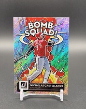 NICK CASTELLANOS ~ 2022 Donruss Bomb Squad Rapture Parallel #BS-10 Reds