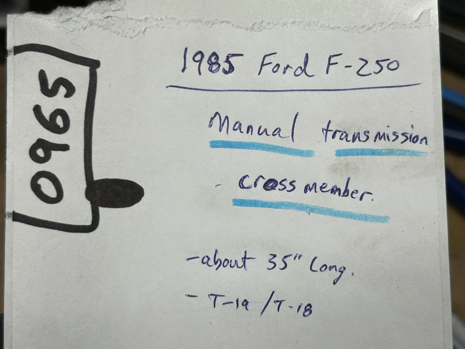 Ford F-250 1985 - cuadro transversal transmisión manual - NP435 T-19 T-18 Foto 2 de 4