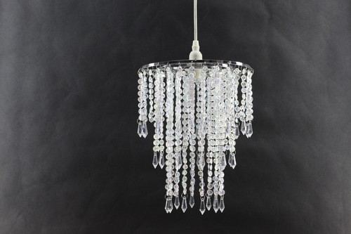 Chandelier Modern Acrylic Crystal Droplet Ceiling Light Shades Lampshade Pendant - Picture 4 of 26