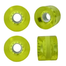 Blank Skateboard Wheels 59mm 82A Hi-Rebound Soft Cruiser Clear Yellow