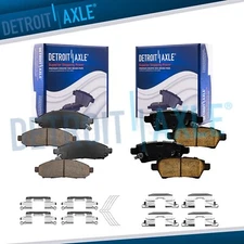Front Rear Ceramic Brake Pads w/ Hardware Kit fits for 2005 - 2012 Pathfinder
