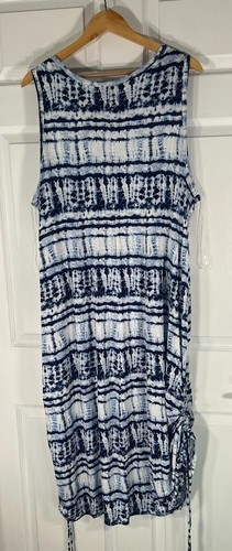 Lane Bryant Tank Maxi Boho Stretch Summer Dress Blue w/Pockets Size 22/24 NWT - Picture 14 of 21